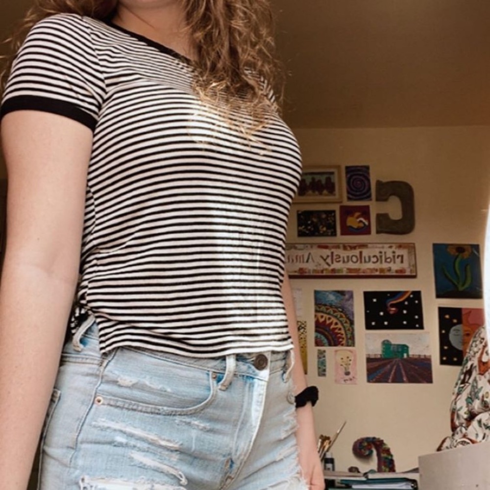 Striped crop top